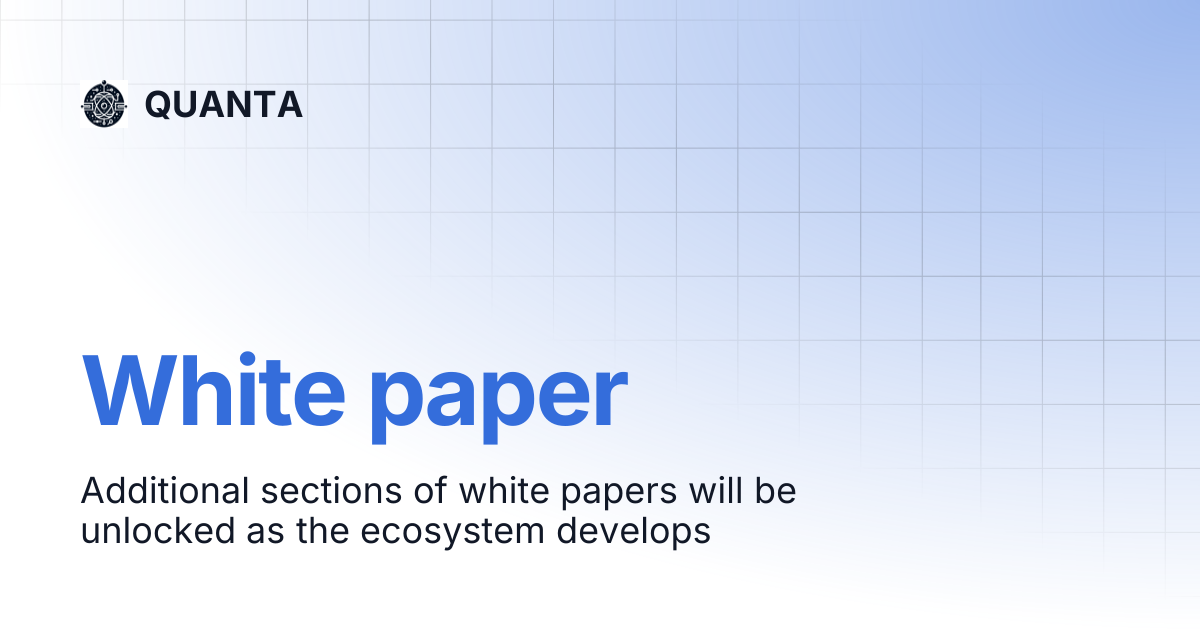 White paper | QUANTA